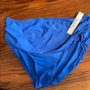 Blue High-Waisted Bikini Bottoms